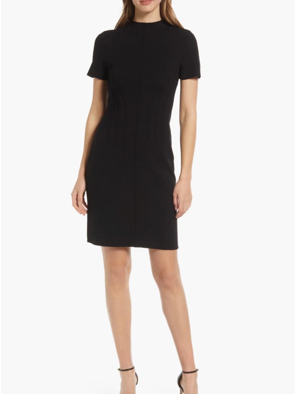 Eliza J Funnel Neck Short Sleeve Sweater Dress